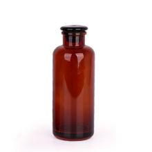 wide mouth 700ml amber glass reagent bottle with glass stopper for pharmaceutical laboratory